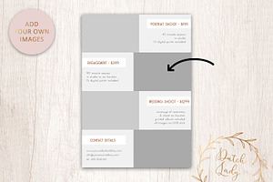 PSD Photo Price Card Template 4