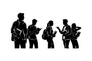 School Student Silhouette Icons, an Object Graphic by yasushie (Thumbnail 2 of 7)