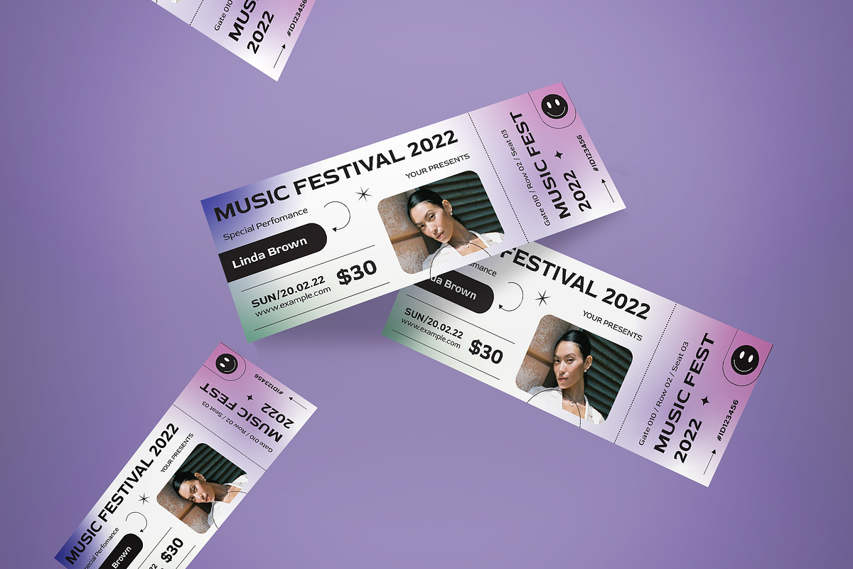 Ticket Music Fest, a Card Template by graphicook (Photo 3 of 3)