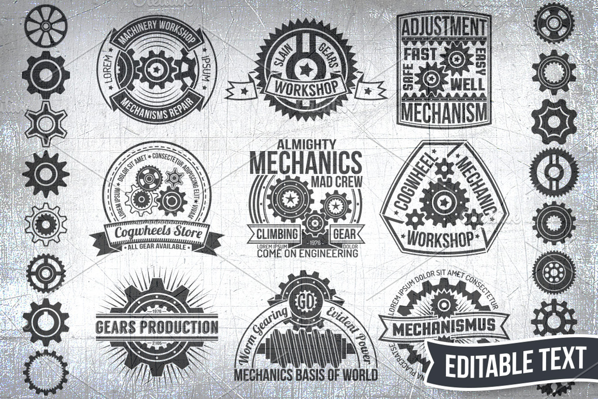 Gears logo set, a Branding & Logo Template by Agor2012 shop (Photo 1 of 3)
