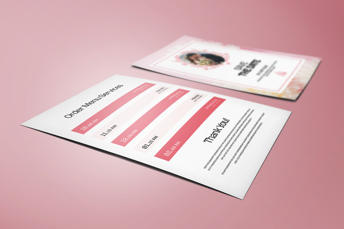 Floral Wedding Invitation Template, an Invitation Template by Creatiya Type (Photo 6 of 6)