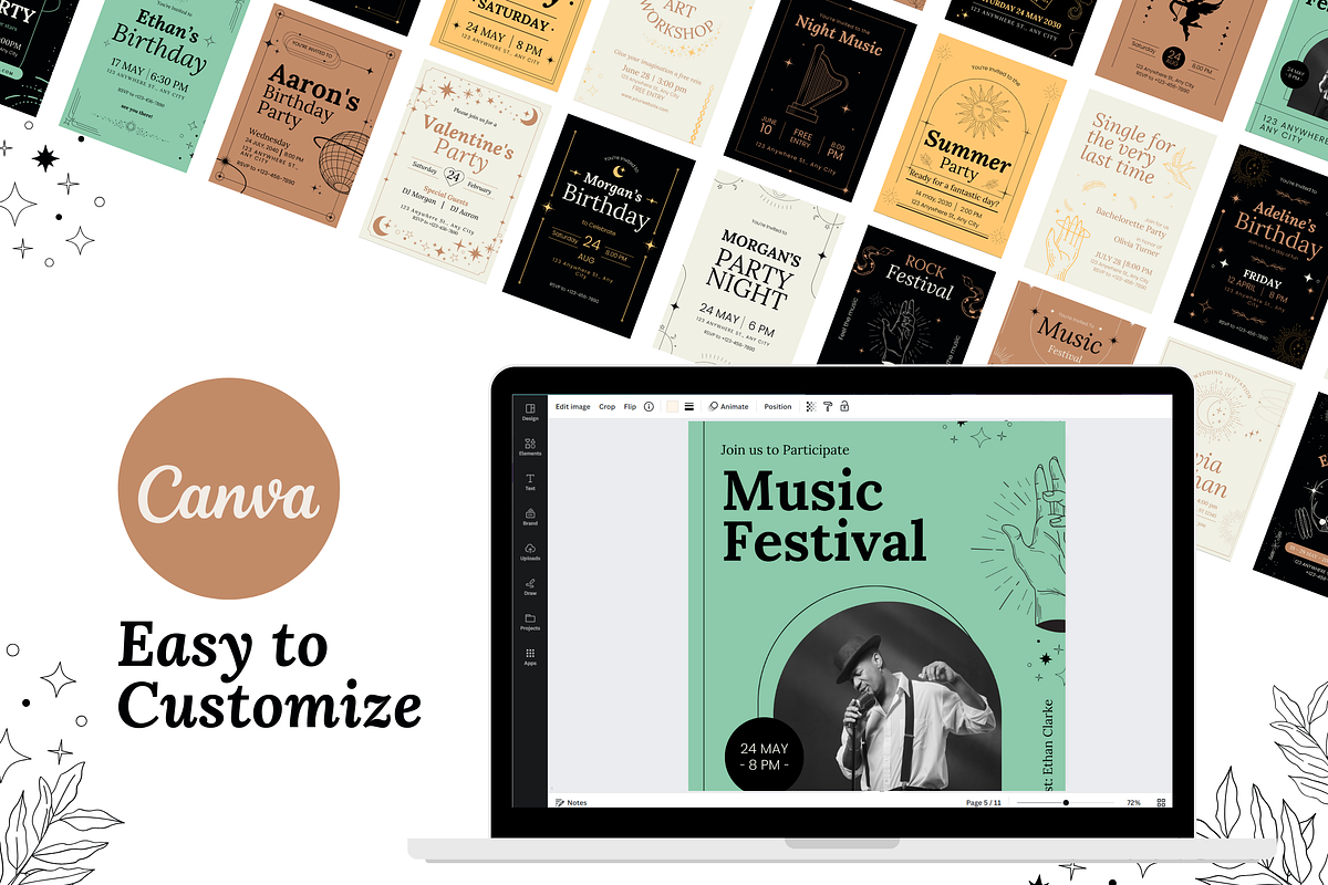 30 Mysticism Invitation Templates, a Templates & Theme by TemplateCastleStore (Photo 9 of 10)