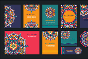 20 Mandala Vintage Template Card.