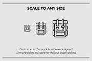 Travel Outline Icons, an Outline Icon by Tekuni (Thumbnail 2 of 6)