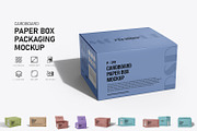 Cardboard Paper Box Packaging Mockup, a Packaging Mockup by Ram Studio LLC (Thumbnail 1 of 10)