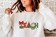 Coquette Christmas Teacher PNG, an Illustration by SinaCreation (Thumbnail 4 of 7)