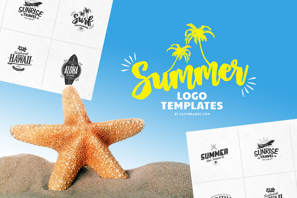 Summer Logo Templates, a Branding & Logo Template by Easybrandz (Photo 1 of 3)