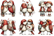 Whimsical Valentine Love Birds PNG, an Illustration by CraftArtStudio (Thumbnail 4 of 6)
