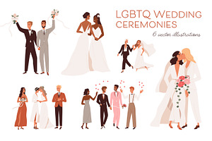 LGBT wedding ceremonies set, a Person Illustration by Good Studio