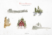 Winter Berries Christmas Watercolour, a Decorative Illustration by whiteheartdesign (Thumbnail 12 of 14)
