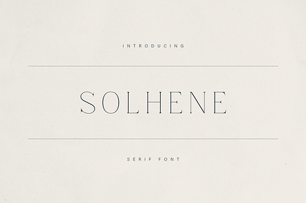 Solhene – A Sophisticated Serif Font