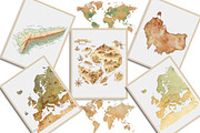 Old Maps Sublimation Clipart, an Illustration by Creative Art (Thumbnail 4 of 9)
