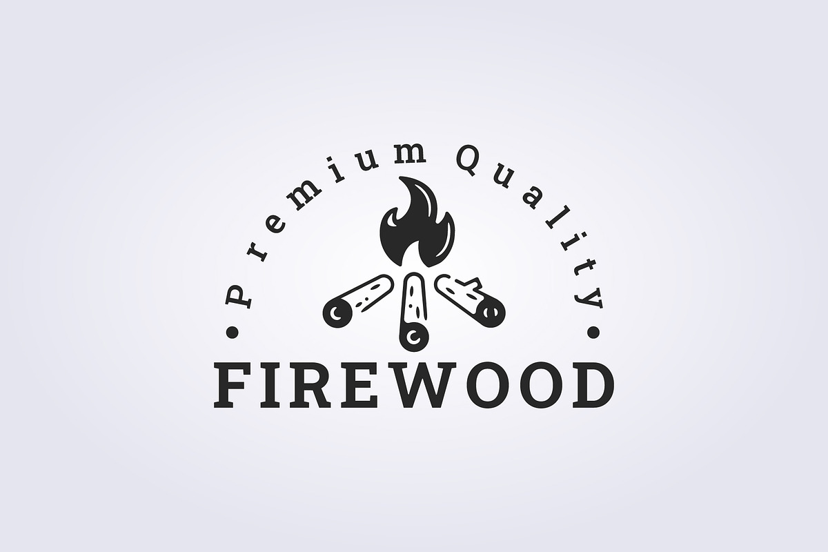 vintage of firewood and bonfire logo, a Branding & Logo Template by Lodzrov