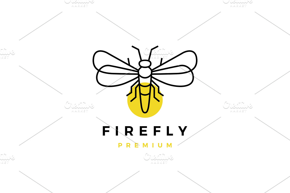 firefly outline logo vector icon, a Branding & Logo Template by VASTARD STUDIO
