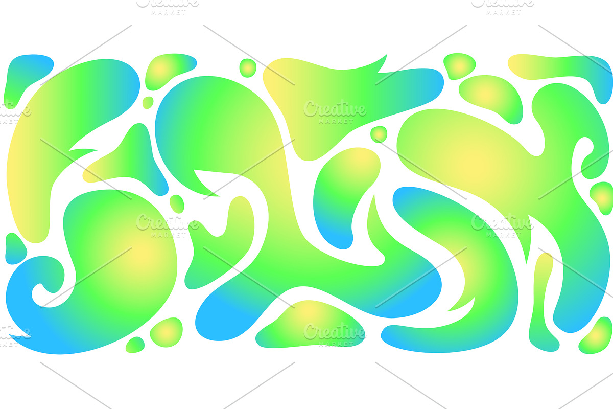 Funky liquid shape design with, an Illustration by art PVP - market