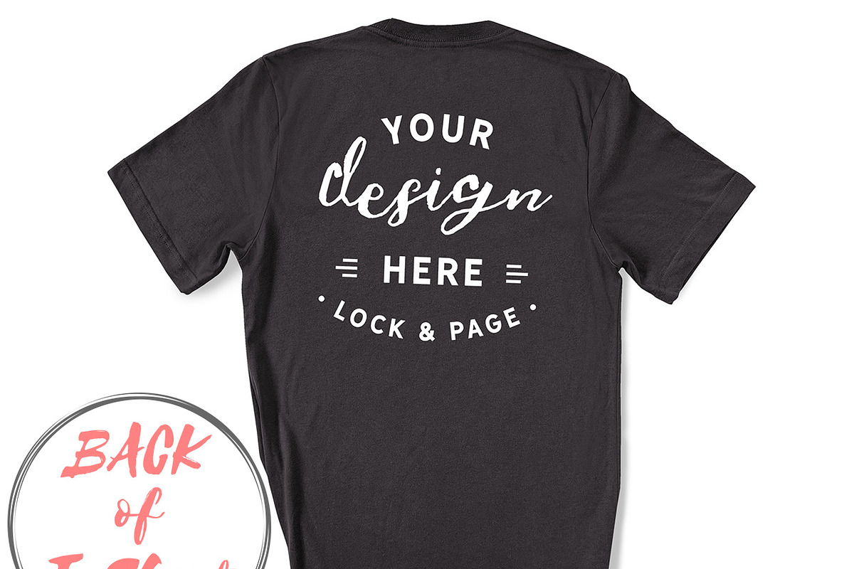 Back Of T-Shirt BC3001 Mockup Bundle, a Shirt Mockup by lock and page (Photo 6 of 88)