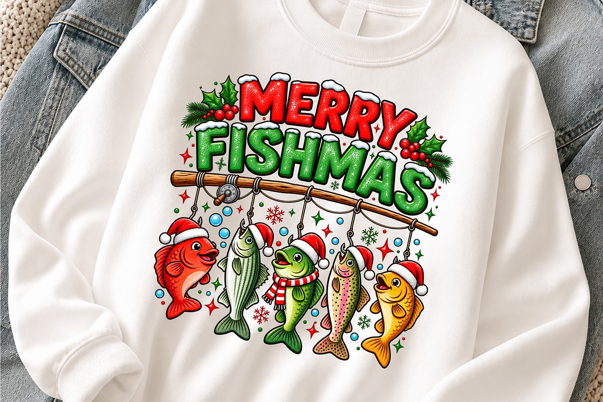 Merry Fishmas Funny Christmas PNG, an Object Graphic by Zahyl Studio (Photo 3 of 7)