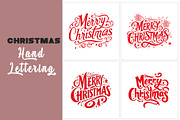 Merry Christmas hand lettering, an Illustration by Triple M Graphics (Thumbnail 1 of 5)
