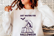 Just Waiting for Halloween SVG PNG, a Seasonal Illustration by Rose Art (Thumbnail 4 of 5)
