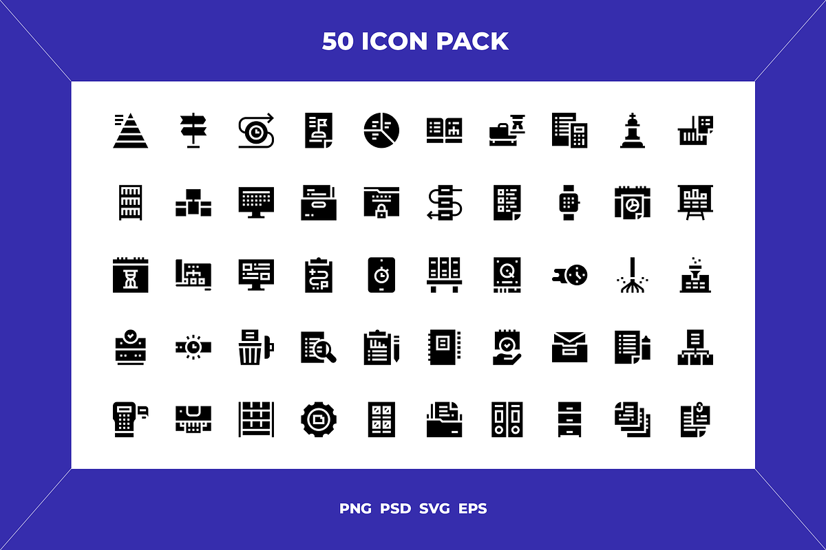 Planning and organization icons, an Outline Icon by Wencory (Photo 1 of 2)