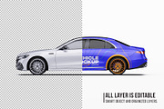 Executive Sport Luxury Sedan Set, an Advertising Mockup by Halal Graphic Studio (Thumbnail 5 of 12)