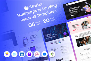 Startix SaaS Landing React Template, a React Template by Helenshop