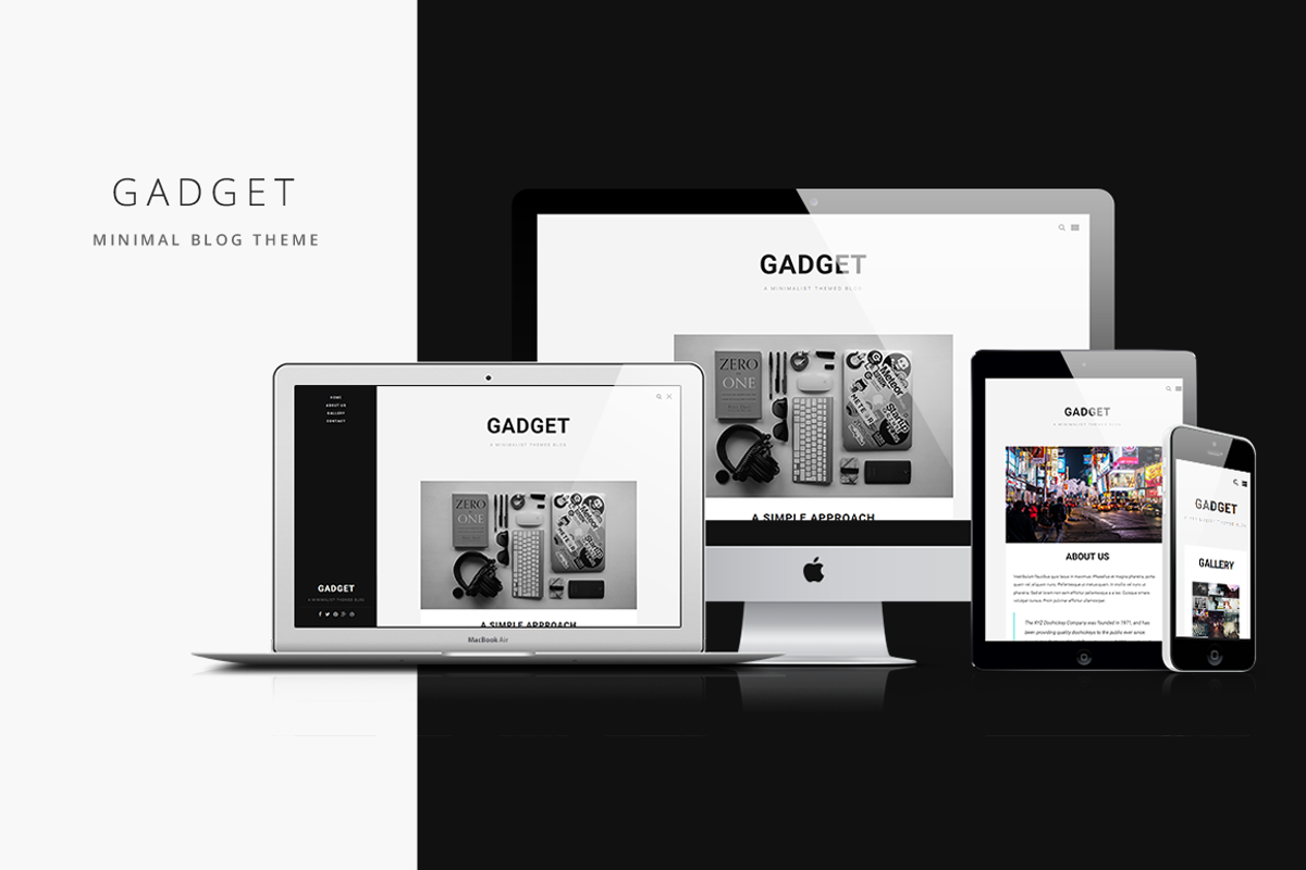 Gadget - Minimal Blog Theme, a WordPress Template by KS Designing
