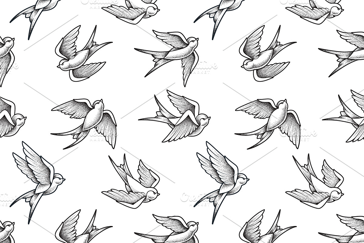Old School Tattoo Birds, an Animal Illustration by Vecster (Photo 7 of 9)