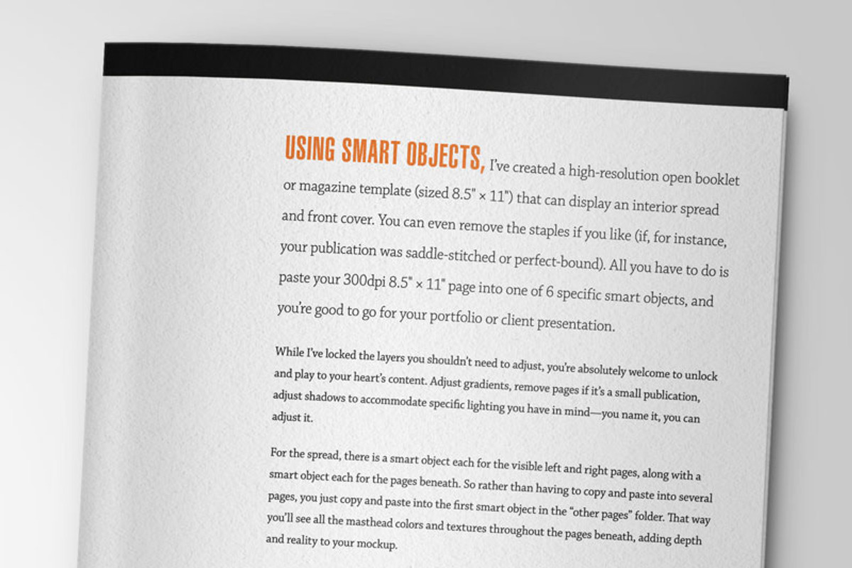 8.5x11 Booklet or Magazine Mock-up, a Print Template by Fat Girl Media (Photo 3 of 3)