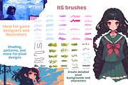 Premium Pixel Brushes for Procreate, a Brush Add-On by nikiartcorner (Thumbnail 3 of 9)