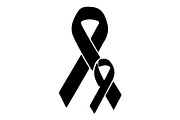 Cancer Awareness Black Ribbon Icon, a Healthcare Illustration by Designer_Momina (Thumbnail 4 of 16)