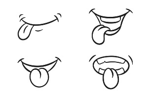 Cartoon Mouths Set 1 Procreate Brush