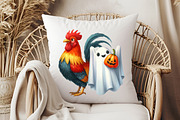 Halloween Rooster Ghost Clipart, an Illustration by Pixels.Craft (Thumbnail 7 of 7)