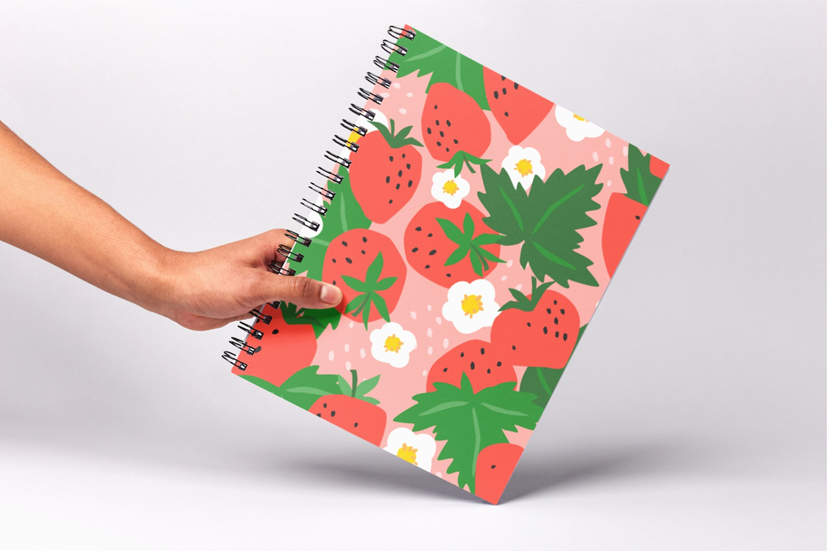 Strawberry. 12 seamless patterns, a Pattern Graphic by Nadia Grapes (Photo 2 of 6)