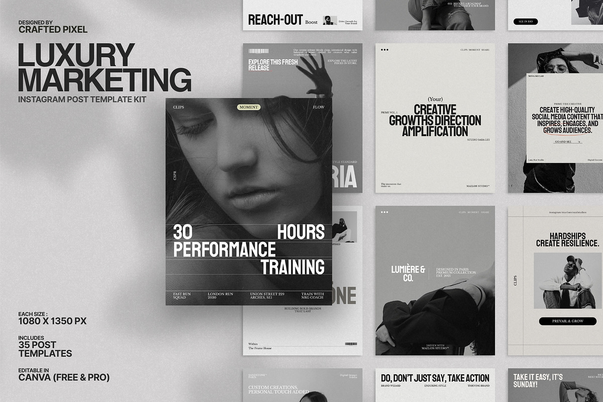 Brand Marketing Post Templates, a Social Media Template by Crafted Pixel (Photo 1 of 9)