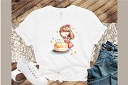 Whimsical Quirky Girl Birthday Cake, an Illustration by Sublimation Artist (Thumbnail 4 of 6)