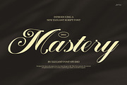 Mastery Elegant Script Font, a Script Font by Elegant Font (Thumbnail 1 of 8)