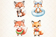 Cute Summer Baby Fox Clipart, an Illustration by Rose Art (Thumbnail 4 of 4)