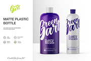 2 PSD Matte Plastic Bottle Mockup, a Packaging Mockup by Green Art (Thumbnail 1 of 6)