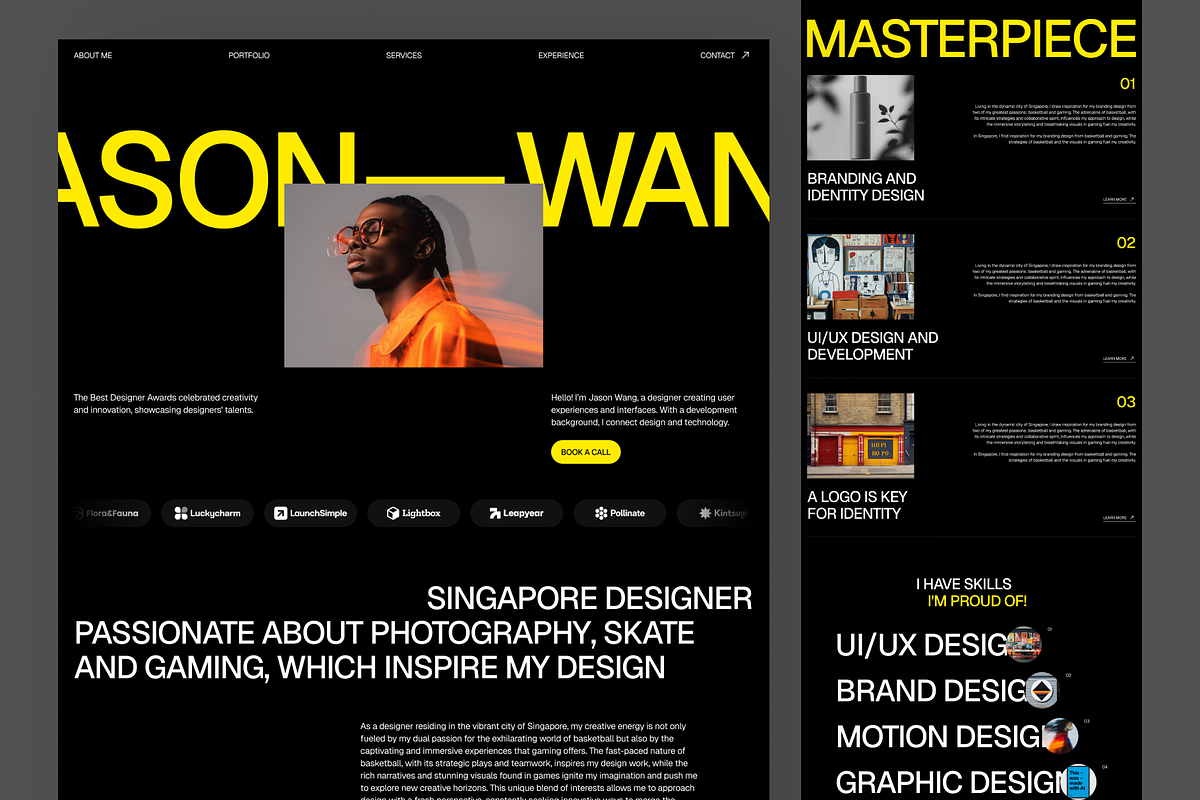 Personal & Agency Portfolio Site, an UI Kit Template by Sans Design