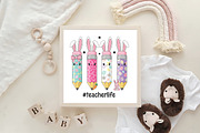 Easter Teacher Pencil PNG, an Illustration by CraftArtStudio (Thumbnail 4 of 4)