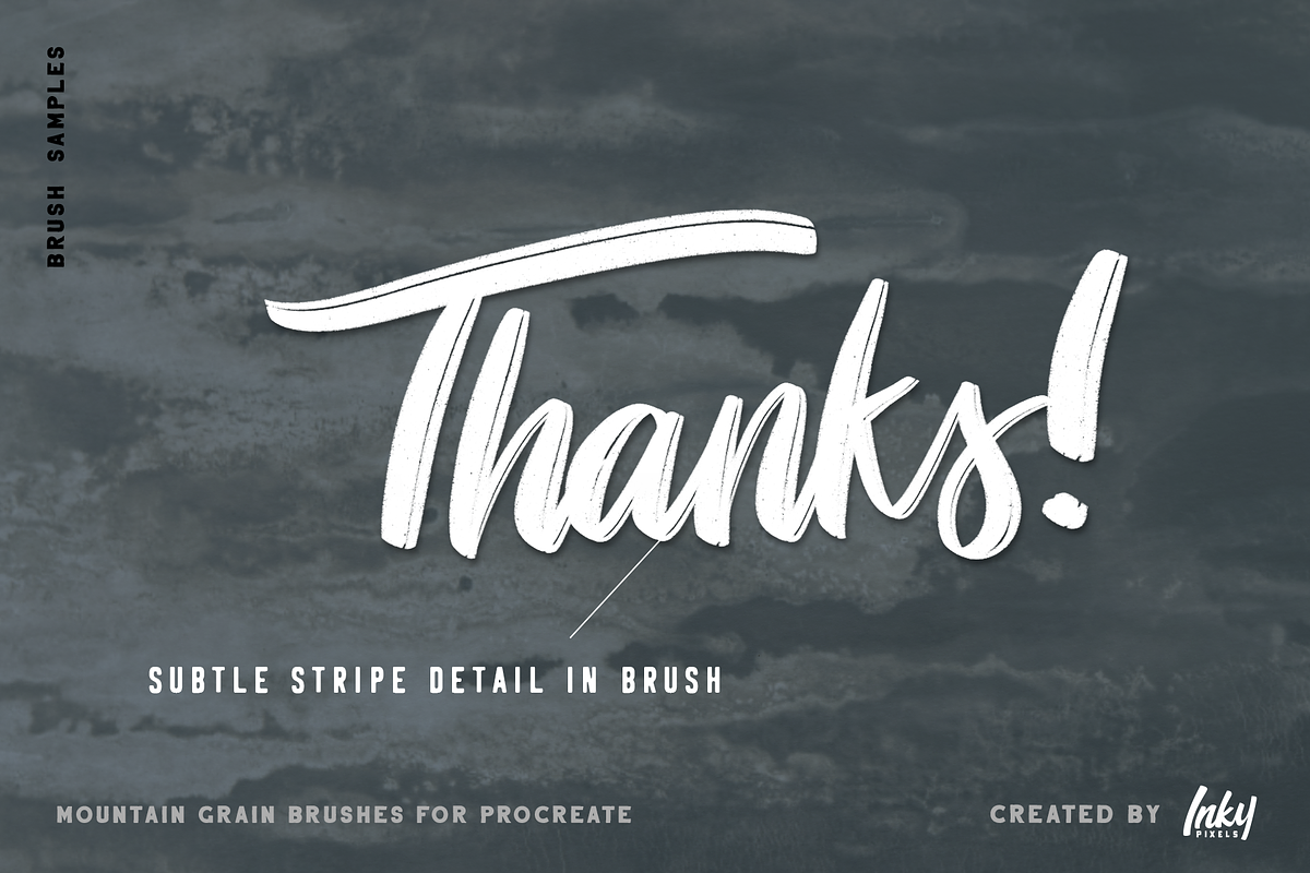 Mountain Grain Lettering Brush Duo, a Brush Add-On by Inky Pixels (Photo 5 of 5)