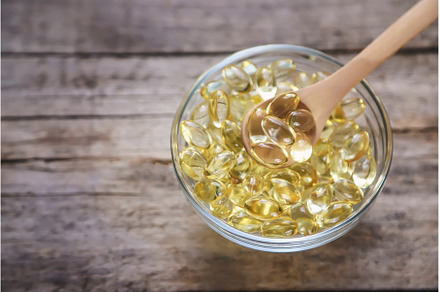 Vitamin E in fat-soluble capsules, a Health & Medical Photo by yanadjana