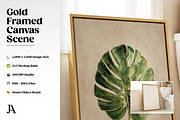 Gold Framed Canvas 2x3 PSD Mockup, a Household Mockup by Julian Adams (Thumbnail 2 of 3)
