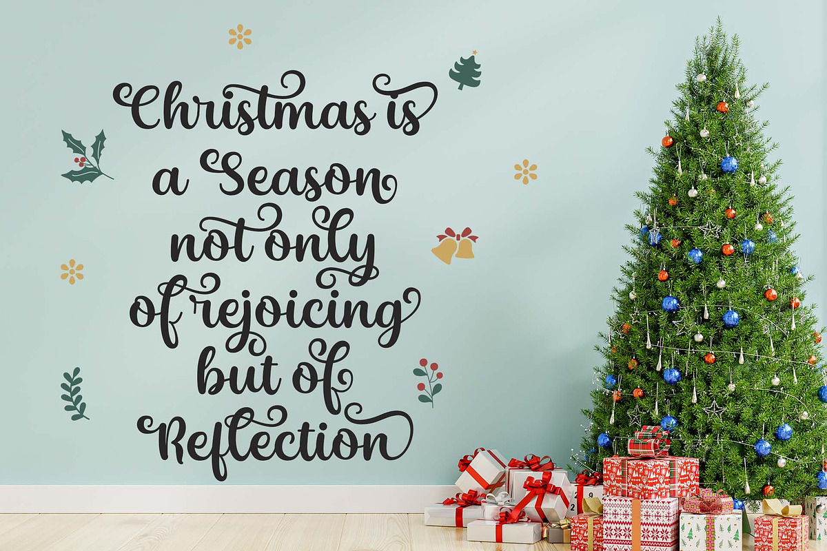 Christmas Seasonal, a Script Font by Doehantz Studio (Photo 6 of 9)