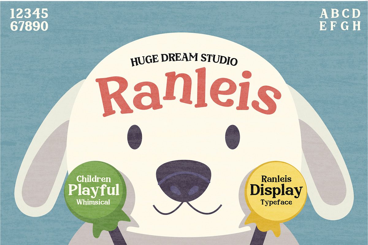 Ranleis - Whimsical Playful Font, a Serif Font by Huge Dream Studio (Photo 1 of 9)