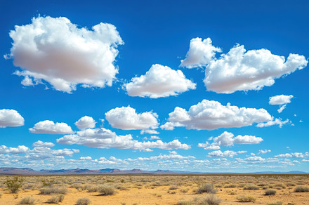 Vast desert landscape under a clear, a Photo by Iftikhar Alam