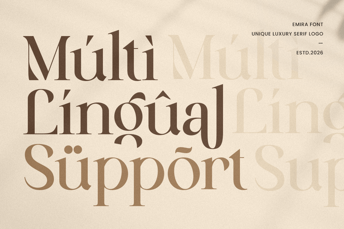 Emira - Unique Luxury Logo Font, a Serif Font by Sensatype (Photo 12 of 12)