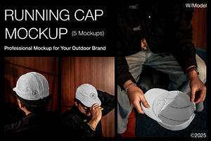 Running Cap Mockup w/ Model