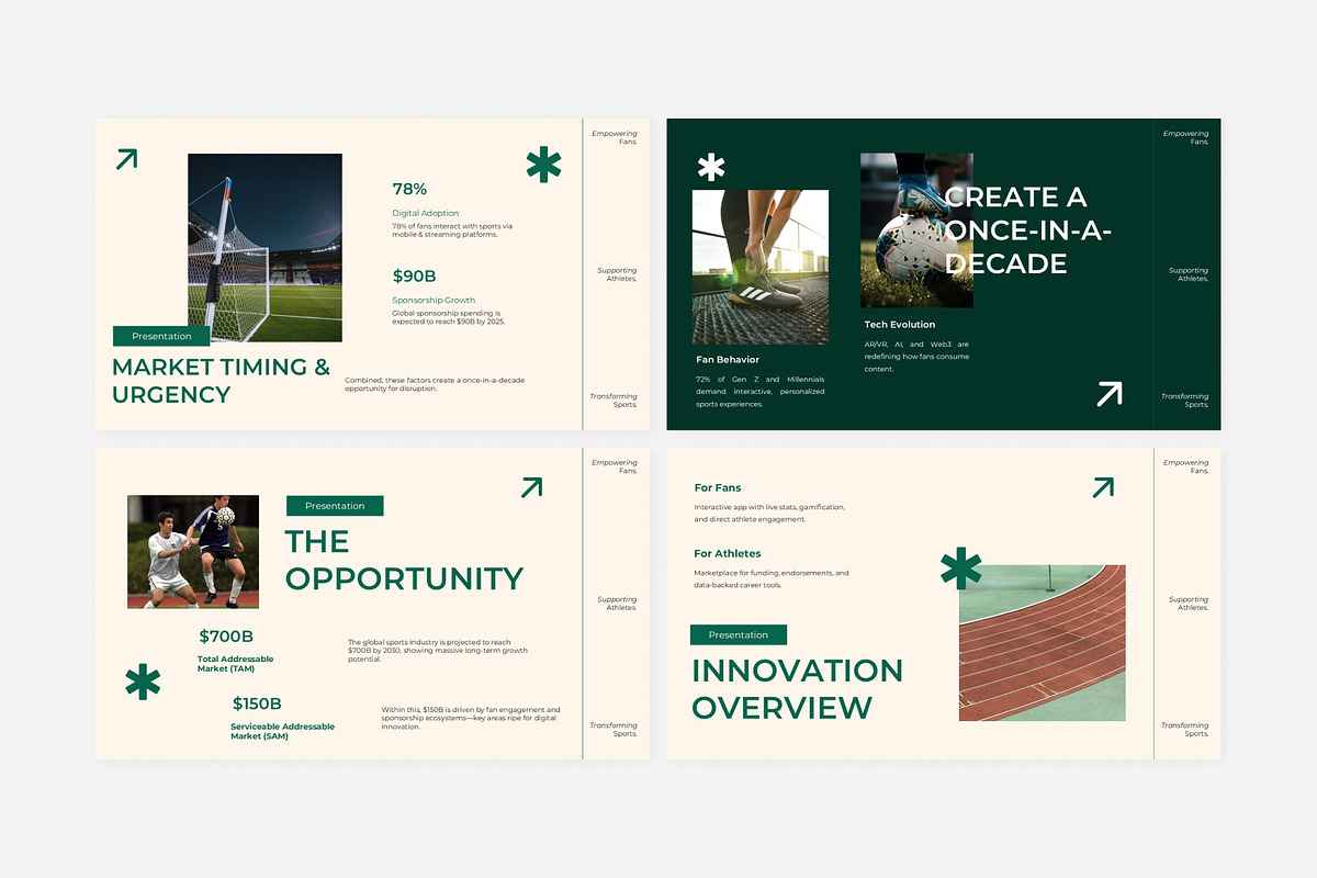 Sport Pitch Deck Powerpoint Template, a Presentation Template by Eklip Studio (Photo 3 of 6)